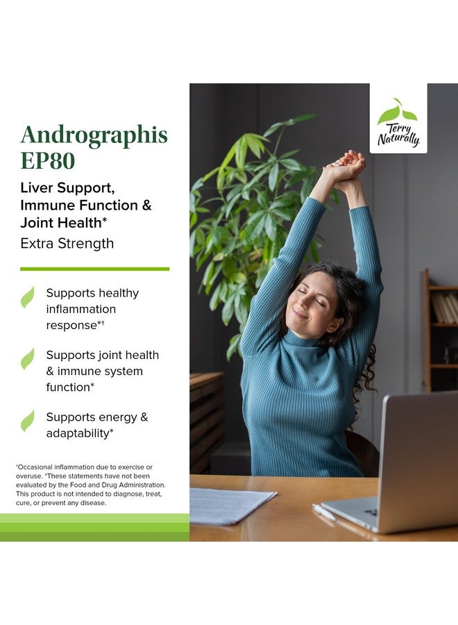 Terry Naturally Andrographis EP80 Extra Strength - Brain Health & Immune Support - Joint Health Support to Aid Mobility - Adaptogen Supplement for Energy & Liver Support - 60 Capsules (Pack of 2) - Image 3
