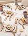 ROBUD 4Set Wooden Play Dishes Set MontessoriInspired Play Food Accessories for Kids Pretend Play Kitchen Set for Toddlers Role Play Gift for Boys and Girls - Image 4