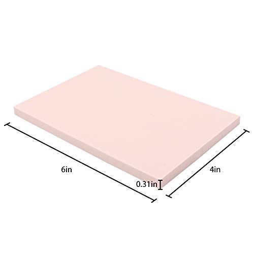 SGHUO 8pcs 4"x6" Rubber Carving Blocks, Soft Linoleum Block for Printmaking, Rectangle Linocut Blocks Stamp Carving Tools, Easy Cut Lino Blocks Crafts Making Kit (Pink) - Image 2