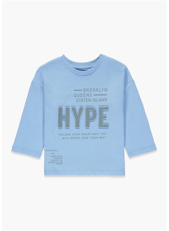 Matalan Boys Blue Long Sleeve Hype T-Shirt 