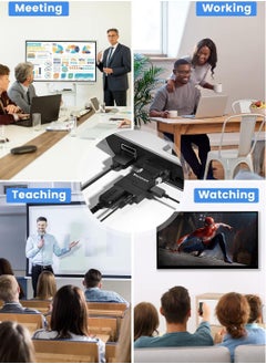 Generic Phoenix VGA to HDMI Adapter with 1080P Audio Output Source for PC TV/Monitor Active Male Female Video Input Connector for Laptop, Computer and Projector Number of Ports: 4  - Image 4