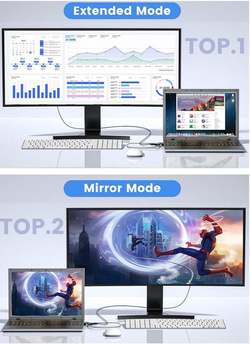 Generic - Phoenix VGA to HDMI Adapter with 1080P Audio Output Source for PC TV/Monitor Active Male Female Video Input Connector for Laptop, Computer and Projector Number of Ports: 4 - Image 1