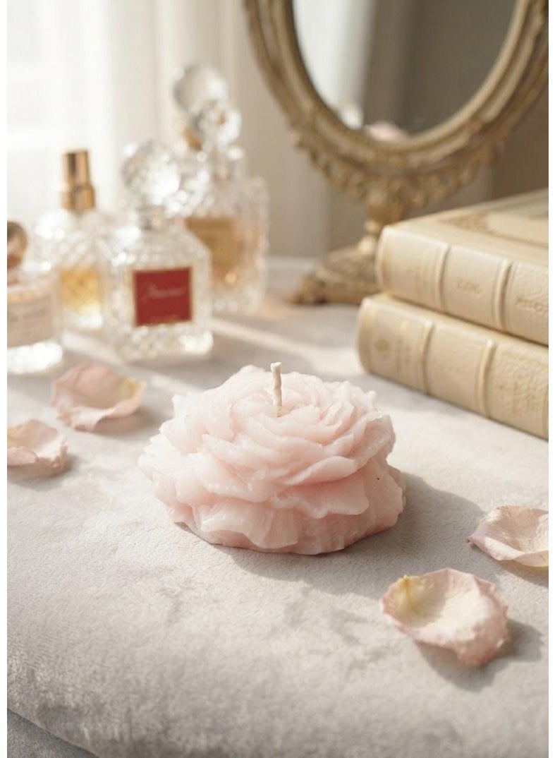 Handmade decorative candle with a blooming flower design - a beautiful piece for home and gifts - Image 1