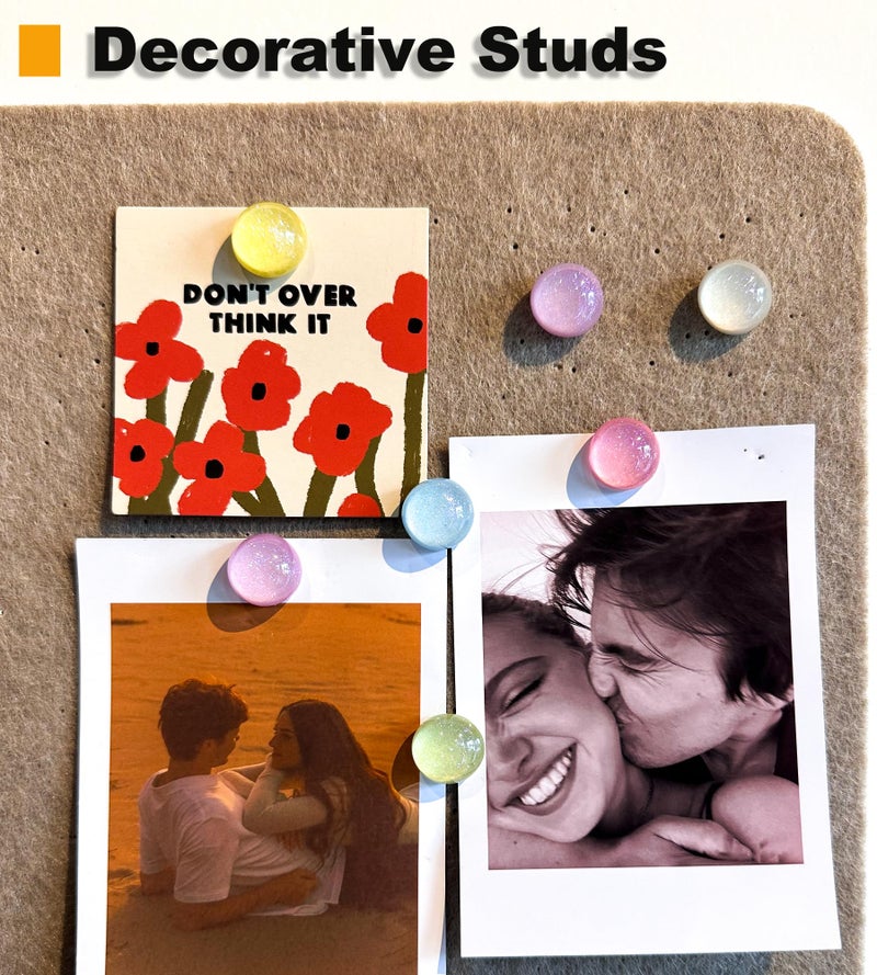 KEYDUACU Cute Push pins, Decorative Studs, 24 Glittering pins, Suitable for Bulletin Boards and corkboards, Home use - Image 2