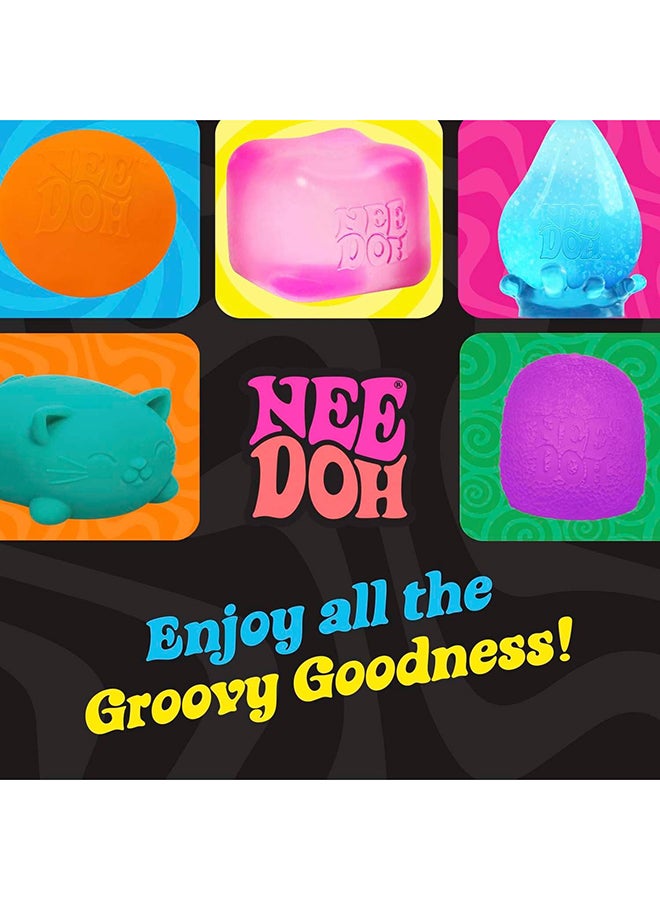 Schylling NeeDoh Fuzz Ball purple - Sensory Toy with a Velvet Texture and Soft Cloud Squish - Wavy Pattern You Can See and Feel - Ages 3 and Up -  One Per Pack (Wonder Waves) - Image 5
