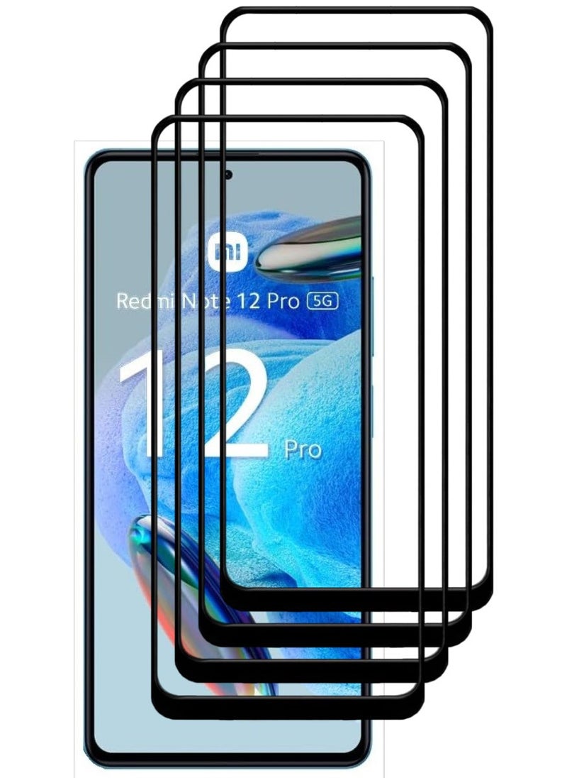 ACLIX 4 Pieces Antistatic ESD Dustproof Premium Quality High Definition Tempered Glass Screen Protector Designed For Xiaomi Redmi Note 12 Pro - Image 1