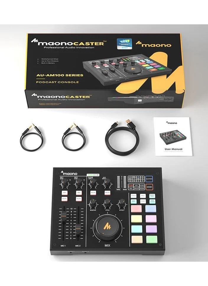 Maono MAONO AU-AM100 All-In-One Podcast Production Studio - Black  - Image 3
