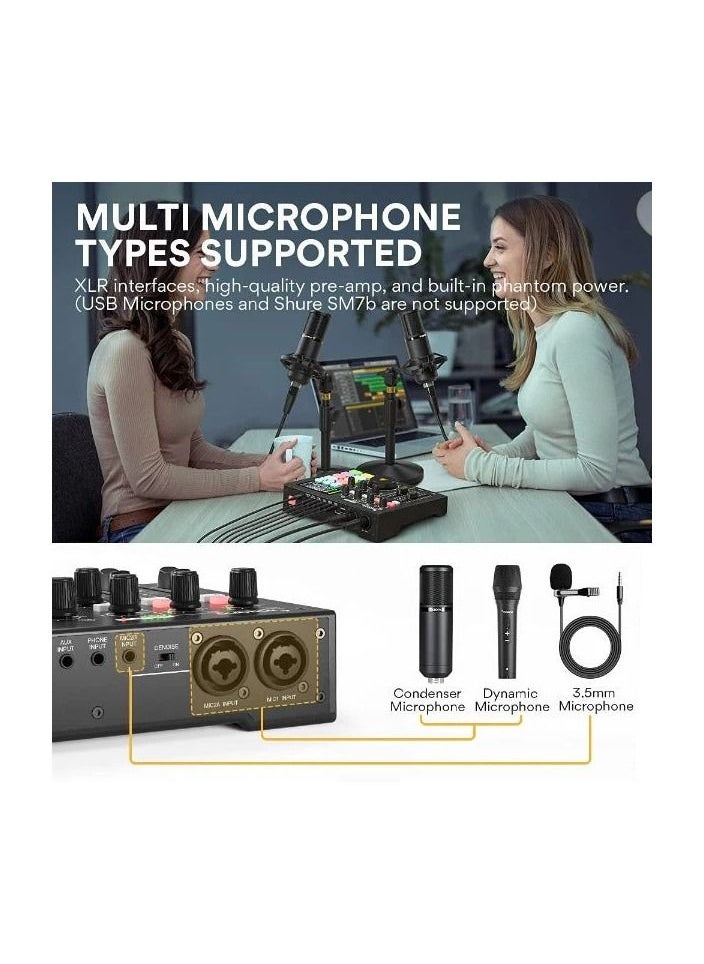 Maono - MAONO AU-AM100 All-In-One Podcast Production Studio - Black - Image 1