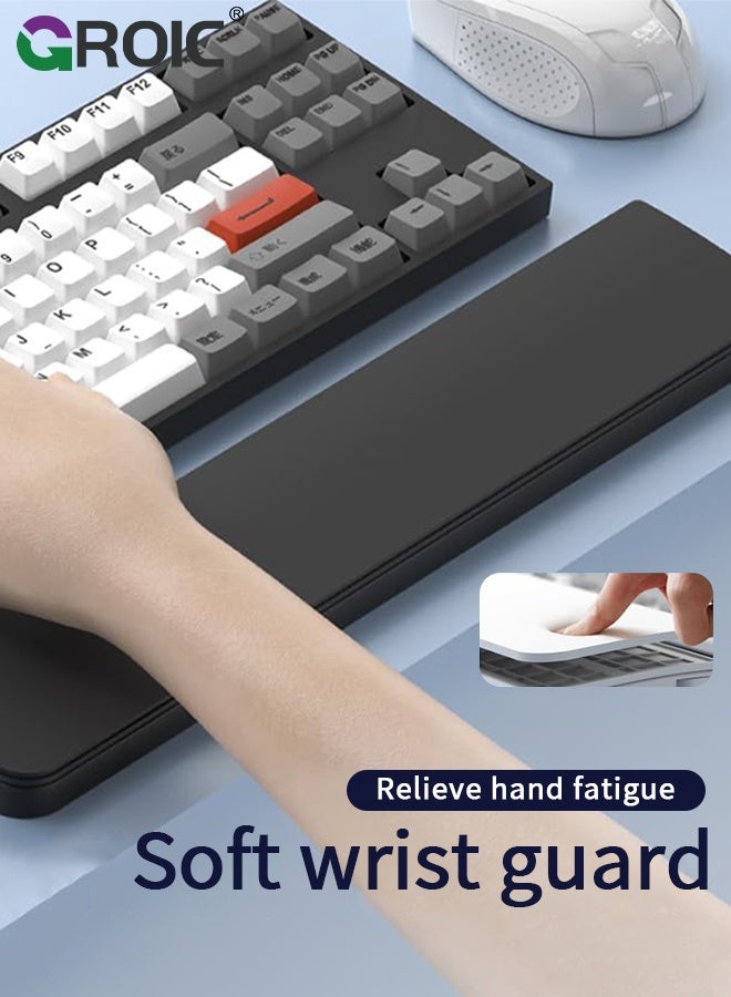 GROIC Keyboard Cleaning Kit,Leather Sponge Wrist Support for Gaming,Comfortable Office Work for Relieving Stress, Magnetic Storage, Multi-Gadget Care Tools,Phone Stand,Diverse Keyboard Brush - Image 4