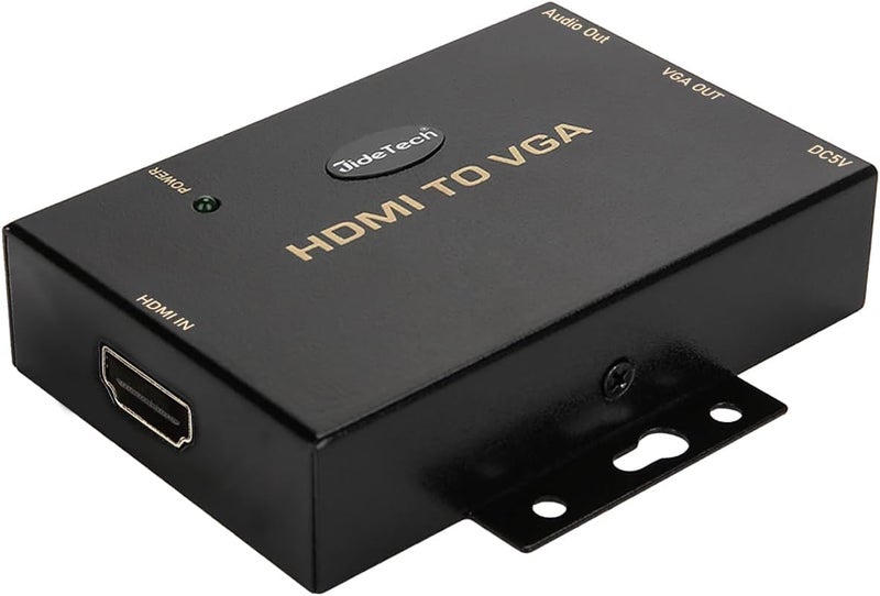 JideTech HDMI to VGA Converter with 3.5mm Audio Supports 1080P for PC Laptop Display Computer Mac Projector - Image 1
