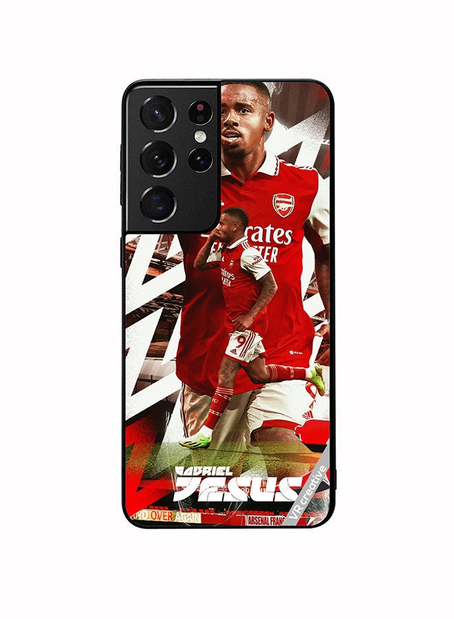 VR CREATIVE Protective Case Cover For Samsung Galaxy S21 Ultra 5G Gabriel Jesus Design Multicolour - Image 1