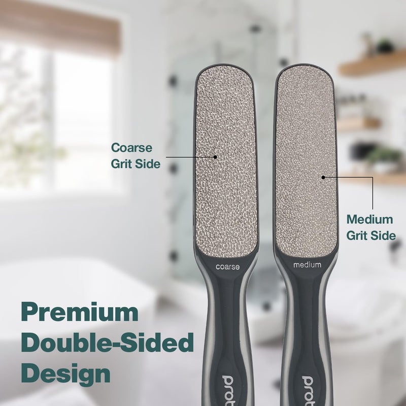 Probelle Double Sided Multidirectional Nickel Foot File Callus Remover - Immediately Reduces calluses and Corns to Powder for Instant Results, Safe Tool (Dark Grey) - Image 3
