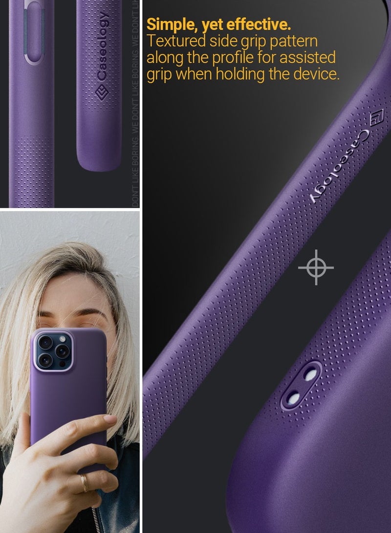 Caseology غطاء حماية Nano Pop Mag لجهاز iPhone 15 Pro MAX مع تقنية MagSafe - بنفسجي عنب - Image 4