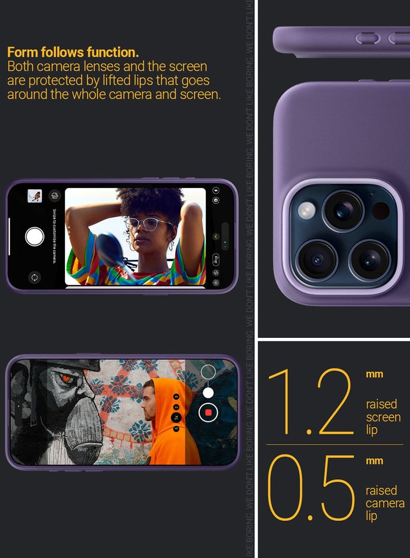 Caseology غطاء حماية Nano Pop Mag لجهاز iPhone 15 Pro MAX مع تقنية MagSafe - بنفسجي عنب - Image 5
