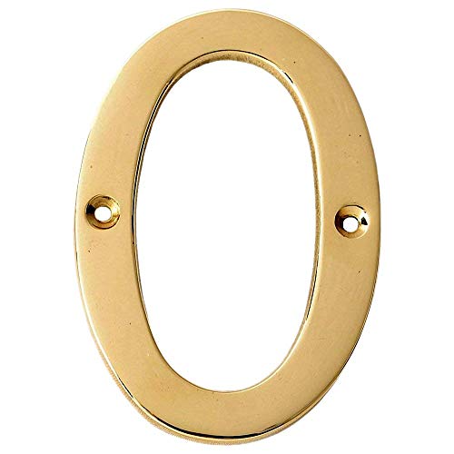 A10SHOP Motif 4-Inch House Numbers For Outside Address Signs For Houses Outdoor Wall Decor Mailbox Numbers House Address Numbers For Outside Address Sign for Door Numbers (Polished, Number 0) - Image 1