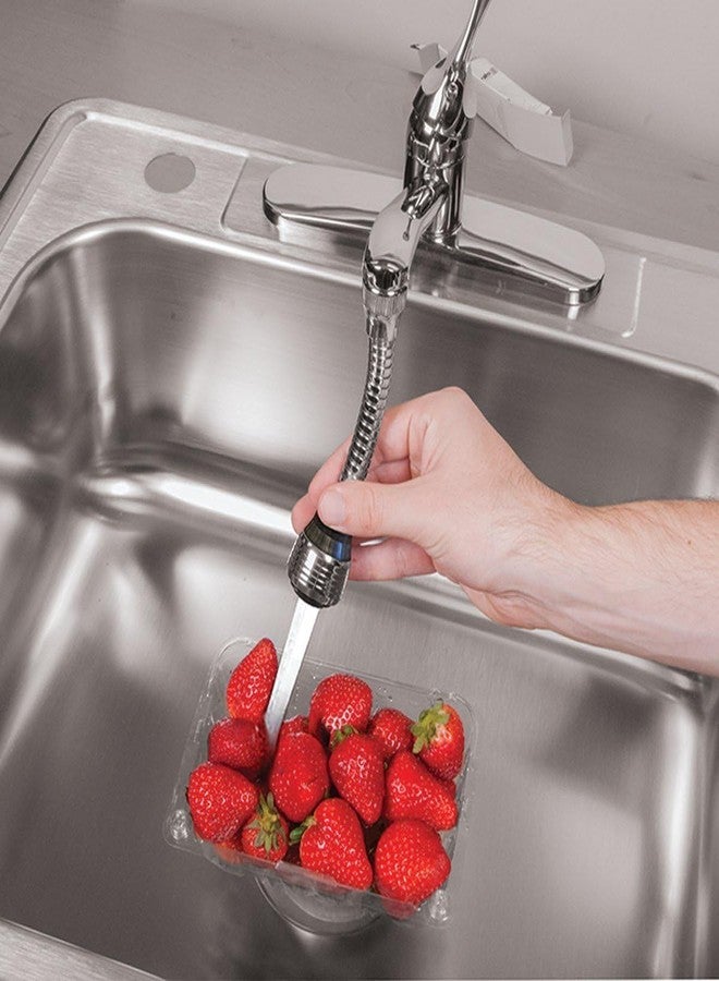 myzon Water Extender Instant Hands-Free Turbo Flex 360 Flexible Faucet Sprayer for Bathroom Kitchen (Silver, Standard Size) - Image 3