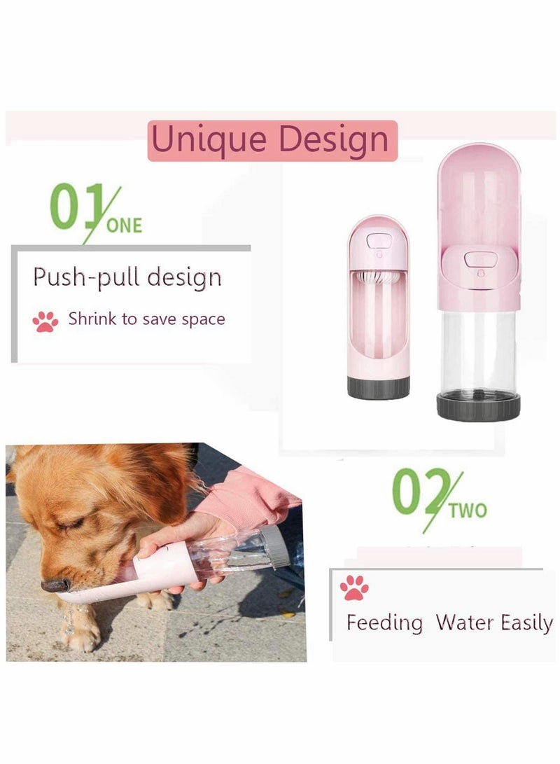 Zikra Portable Pet Water Bottle, Travel Water Cup Dispenser for Dogs Cats Small Animals, Antibacterial Drawer-Style Reversible, Lightweight Leak Proof BPA Free Food Grade Outdoor Drink Bottle - Image 2