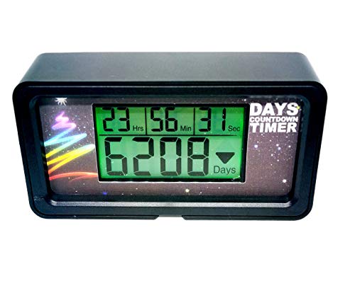Jayron Digital 9,999 Day Countdown Clock Timer Days with Green Backlight for Retirement Wedding Vacation Christmas - Image 1