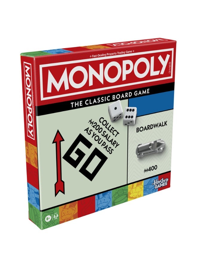 Monopoly Board Game | Classic Game with Storage Tray and Larger Tokens | Ages 8+ | 2 to 6 Players | Family Games for Kids and Adults | Kids Gifts - Image 4