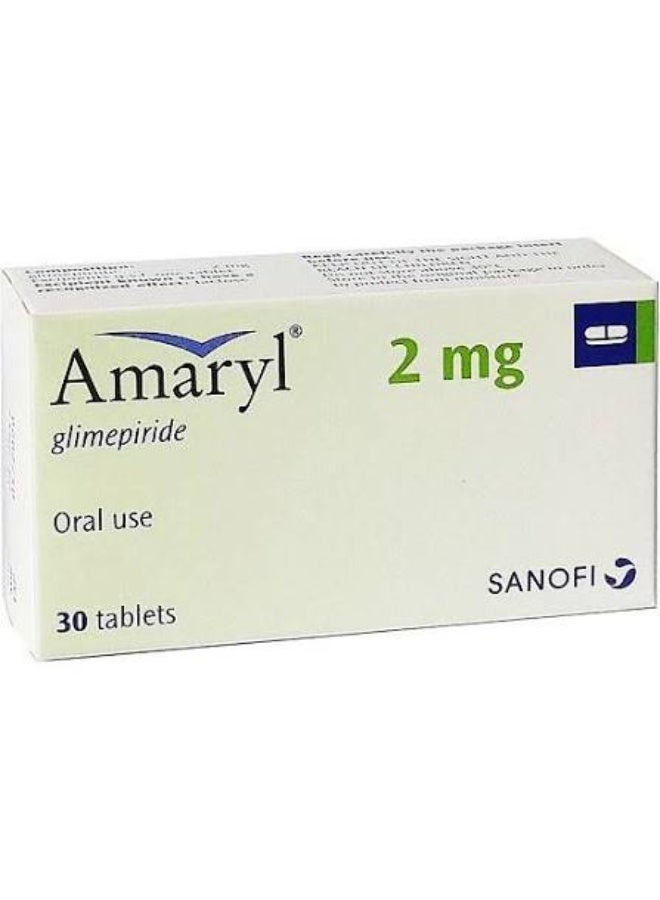 sanofi Amaryl 2 mg Glimepiride 30 Tablets - Image 2