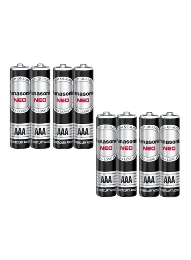 Panasonic 8-Pack Neo AAA Battery Black/Silver - Image 1