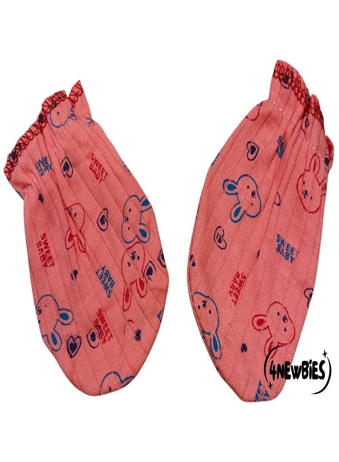 4NEwBiES Cotton Mittens for New Born Baby (0-6 months) | Hand Gloves | Cotton Mittens with gentle elastic wristbands for baby 0 to 6 months | New born baby products | Pack of 12 pairs - Image 5