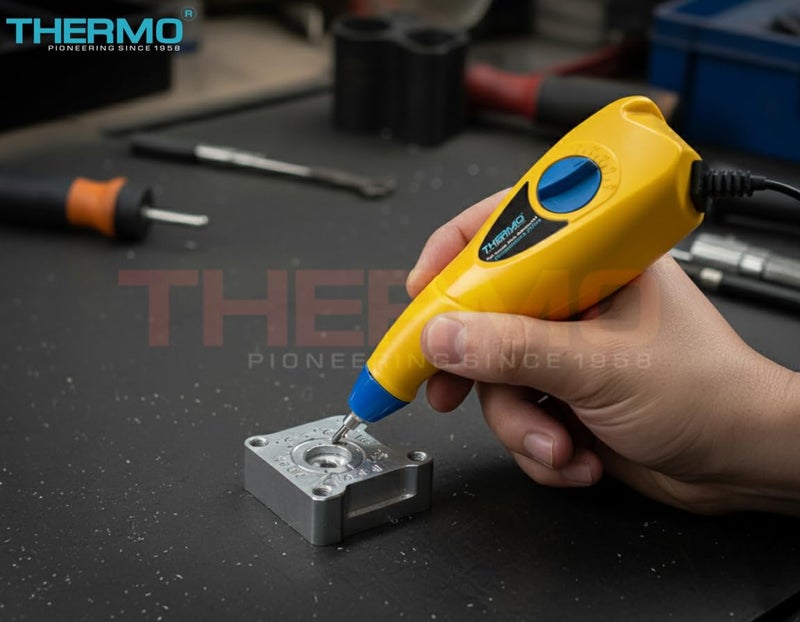 Thermo آلة النقش الكهربائية المحمولة مع 9 خطوات لضبط السكتة (نوع الاهتزاز) مفيدة للنقش على المجوهرات/المعدن/الزجاج/الخشب/البلاستيك/إلخ - مصنوعة في بهارات - Image 3