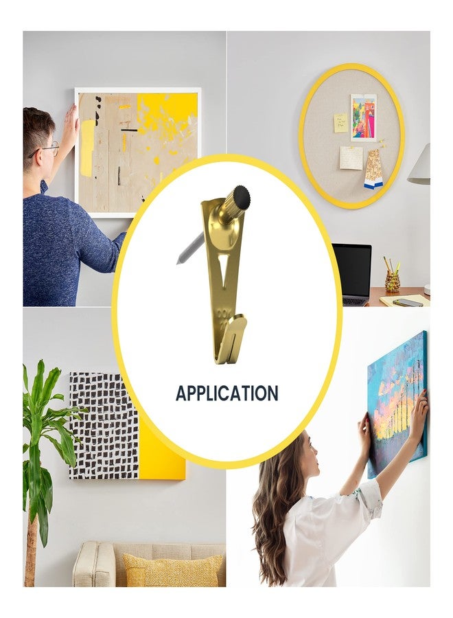 OOK 50615 Professional Picture Hangers, Art Hangers, Padded, Brass, Reusable Picture Hooks, 20lb (15 set) - Image 4