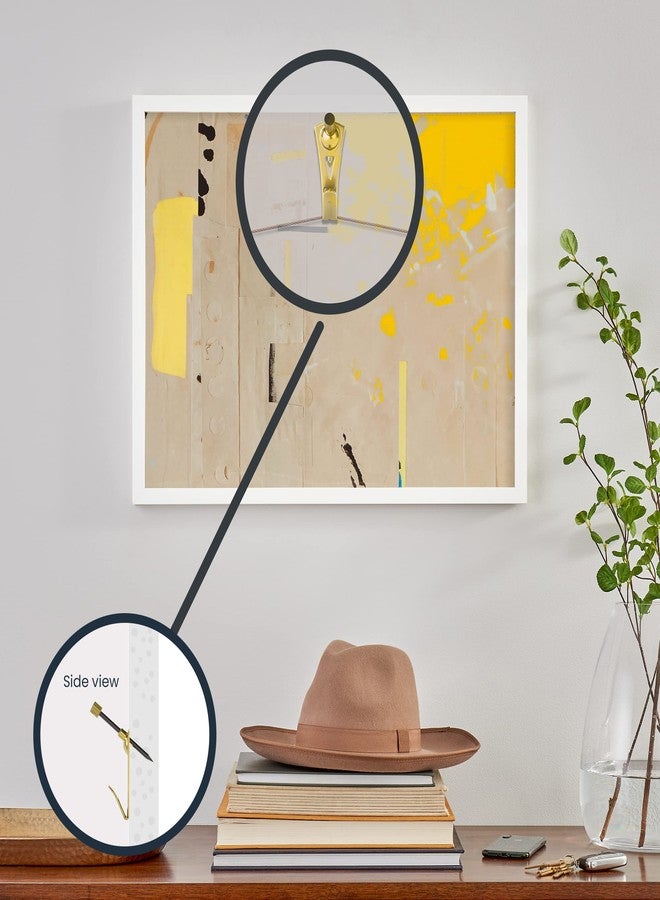 OOK 50615 Professional Picture Hangers, Art Hangers, Padded, Brass, Reusable Picture Hooks, 20lb (15 set) - Image 5