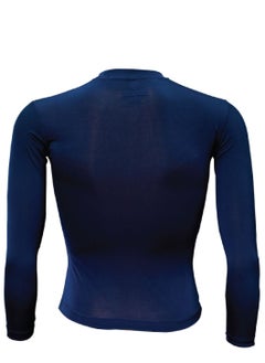 International Uniform L.L.C Men's Athleisure Full Sleeves Polyester Round Neck Blue T-shirt  - Image 2