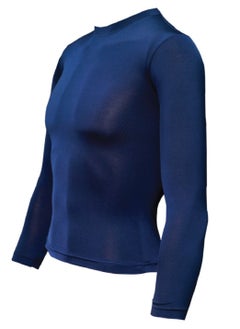 International Uniform L.L.C Men's Athleisure Full Sleeves Polyester Round Neck Blue T-shirt  - Image 3
