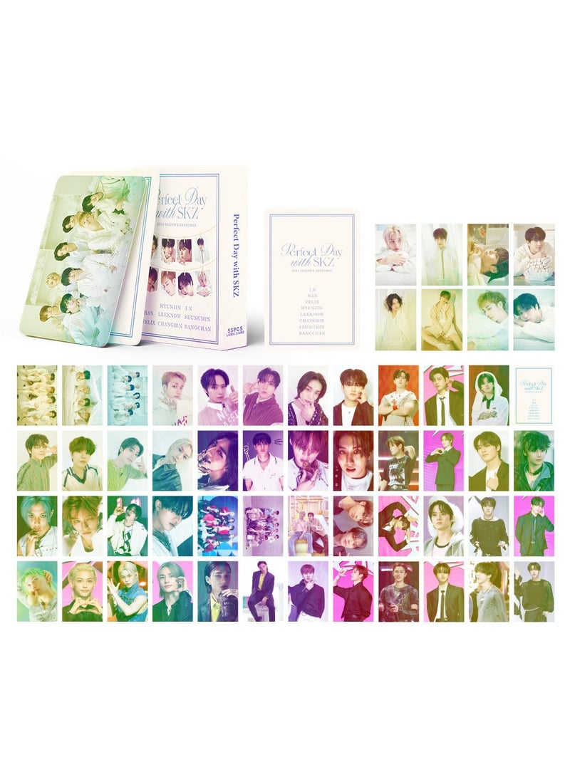 NIBEMINENT 55 قطعة كيبوب ستراي كيدز يوم مثالي مع بطاقات ليمو SKZ لهدايا مجموعة المعجبين - Image 1