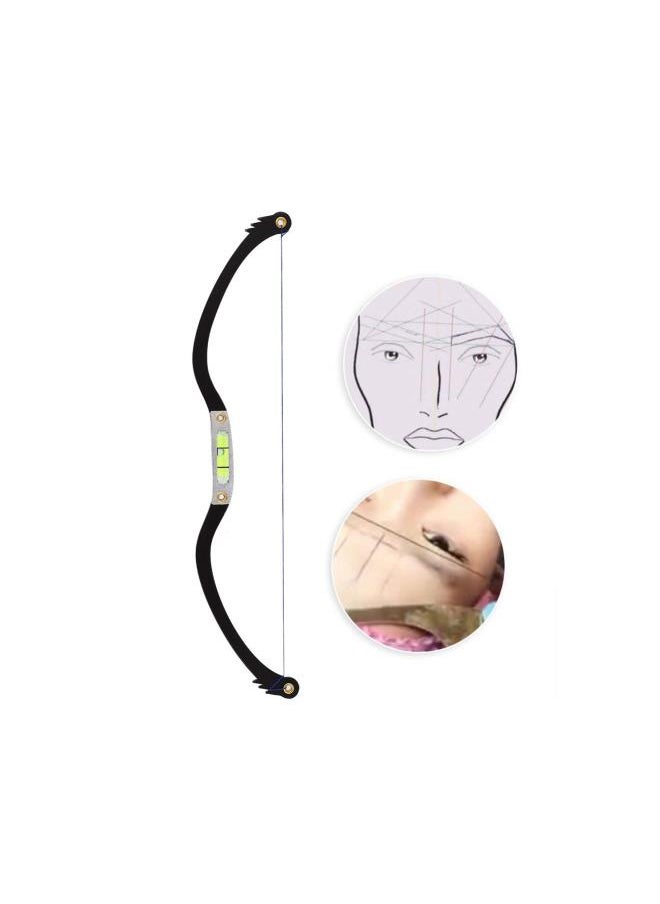 Generic - Line Marker Ruler Eyebrow Tattoo Line Marker Ruler Positioning Liner Sponge Measure Tool for Eyebrow Tattoo Measuring Permanent Makeup Brows Measure Tool with Thread Sponge Sucker - Image 1