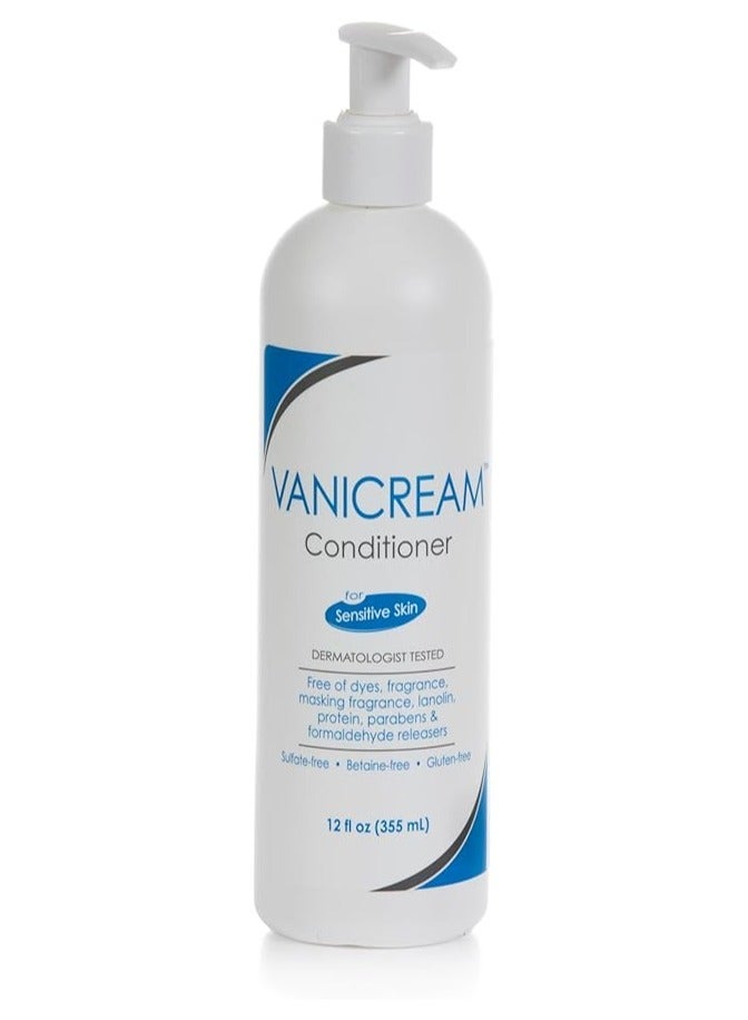 فانيكريم Vanicream Conditioner - تركيبة معتدلة متوازنة بدرجة الحموضة فعالة لجميع أنواع الشعر وفروة الرأس الحساسة - خالية من العطور واللانولين والبارابين - 12 أونصة سائلة - Image 1