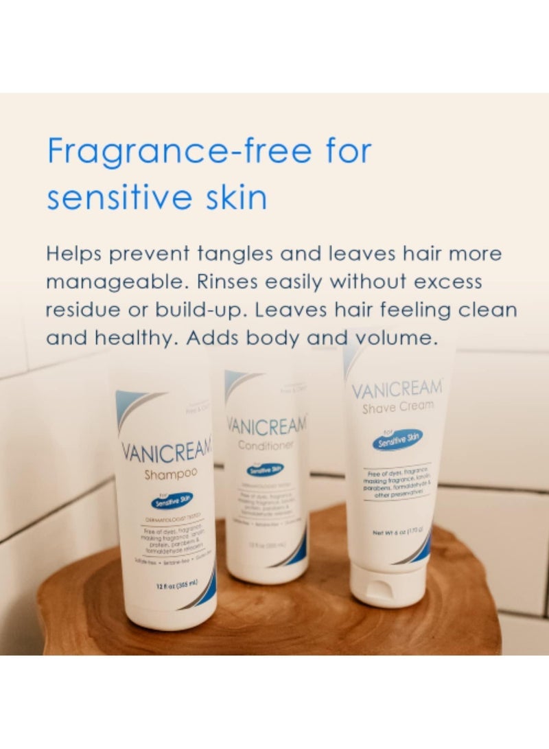 فانيكريم Vanicream Conditioner - تركيبة معتدلة متوازنة بدرجة الحموضة فعالة لجميع أنواع الشعر وفروة الرأس الحساسة - خالية من العطور واللانولين والبارابين - 12 أونصة سائلة - Image 3