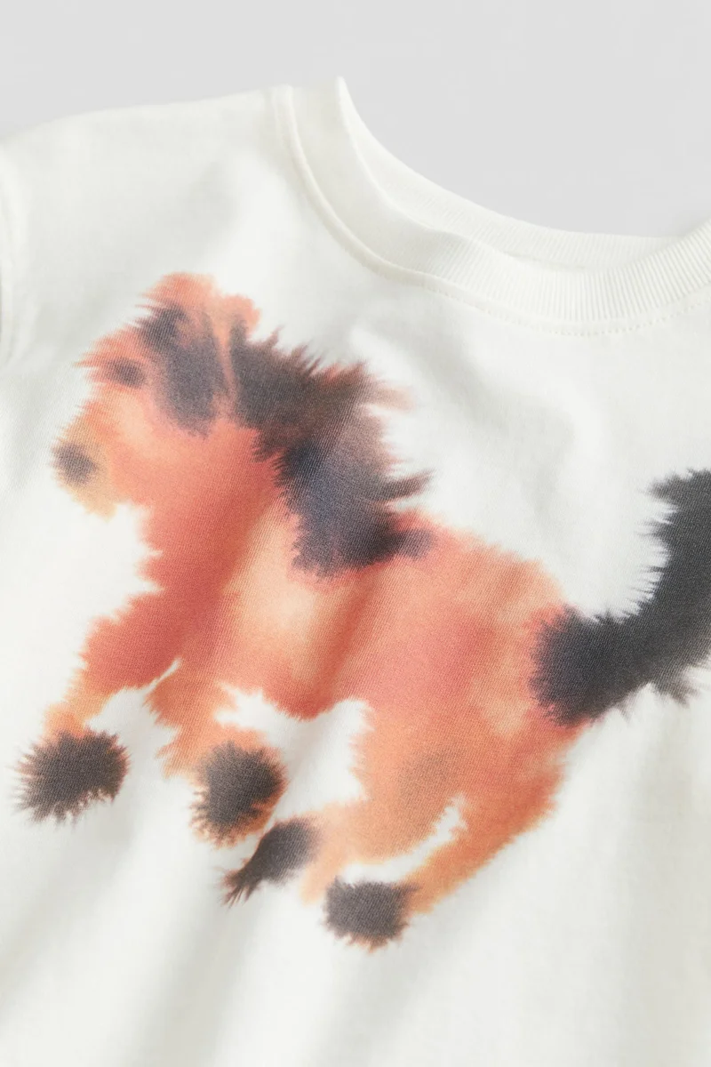 اتش اند ام Animal-Motif T-Shirt