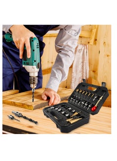 Excefore 26 Pack Woodworking Chamfer Drilling Tools, Including Countersink Drill Bits, Wood Plug Cutter, Step Drill Bit, Center Punch, L-Wrench, for Hardened Metal, Stainless Steel, Cast Iron & Wood Plastic  - Image 2