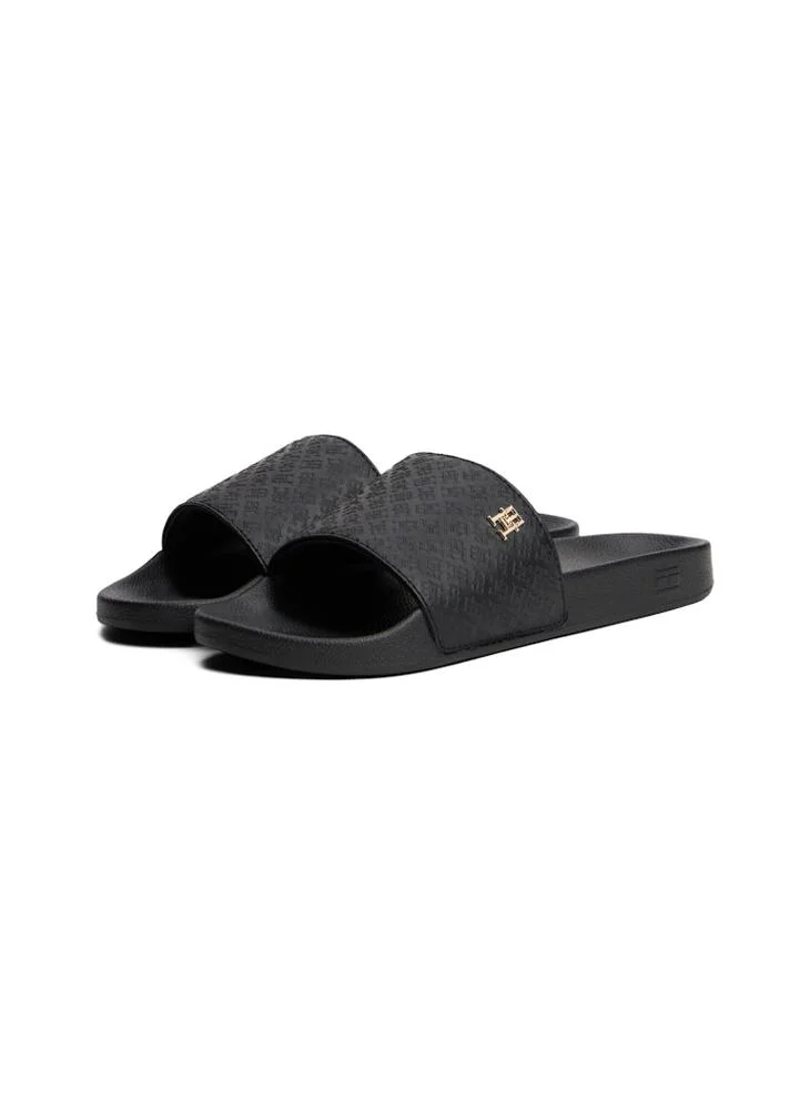 TOMMY HILFIGER Embossed TH Monogram Pool Slides