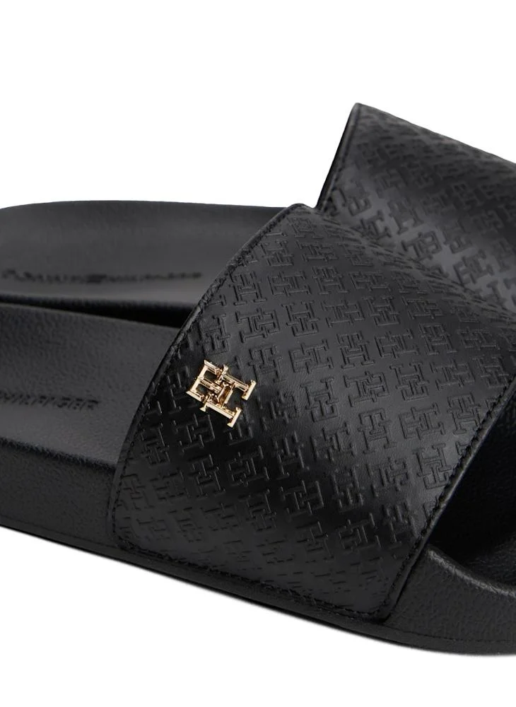 TOMMY HILFIGER Embossed TH Monogram Pool Slides