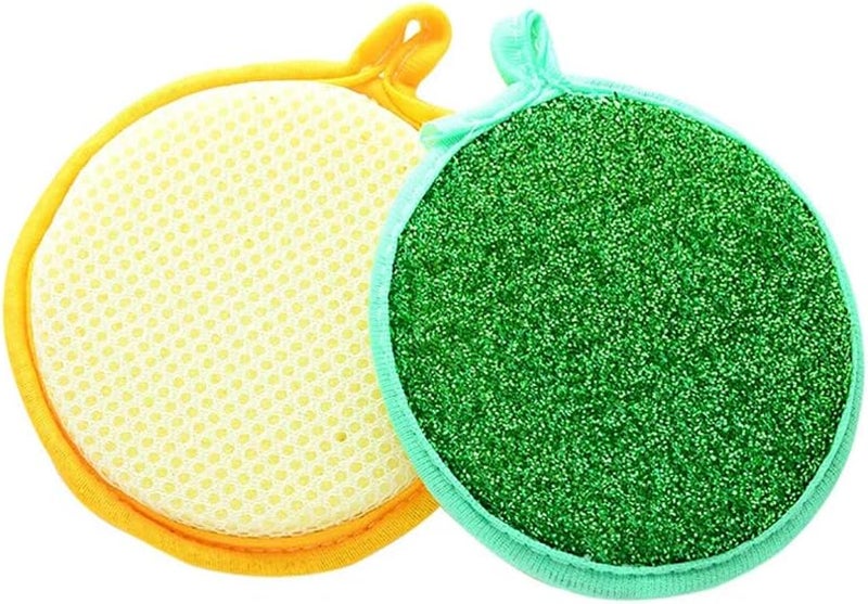 UTENEW 10 Pack Microfiber Scrubbing Pads Dishwashing Scrubber Sponge Dish Scrub Cloths Kitchen Scrub Pads by UTENEW - Image 1