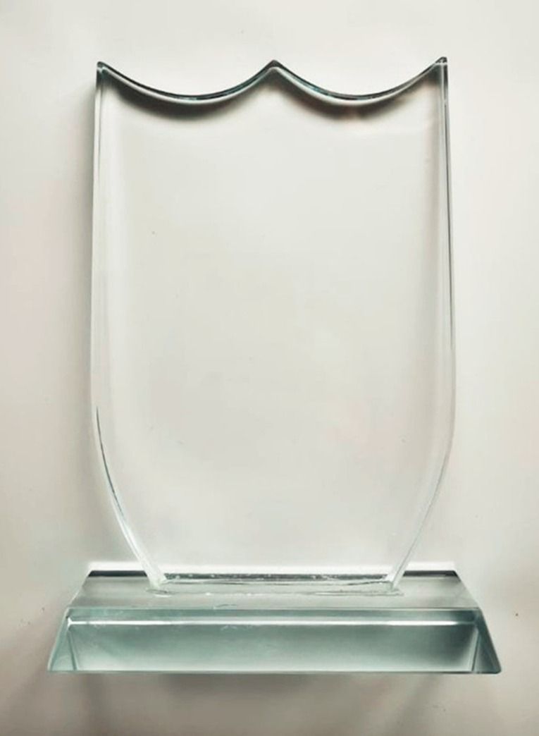 GEX Shield design crystal trophy award - Image 1