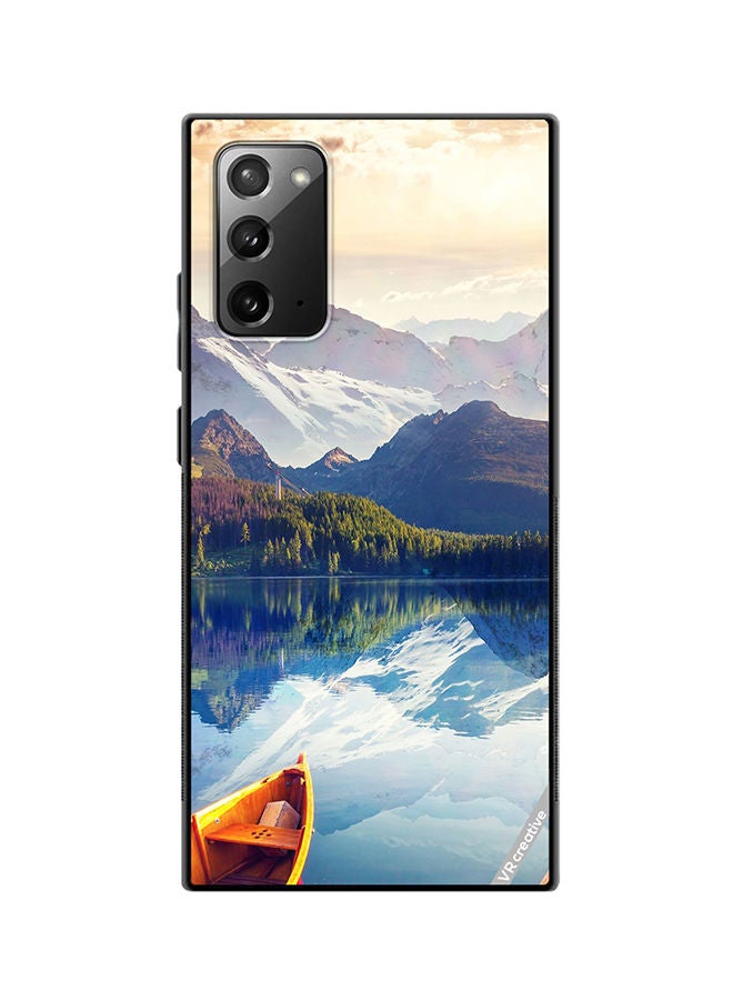 VR CREATIVE Protective Case Cover For Samsung Galaxy Note20 5G Boat In River Scenery Design Multicolour - Image 1