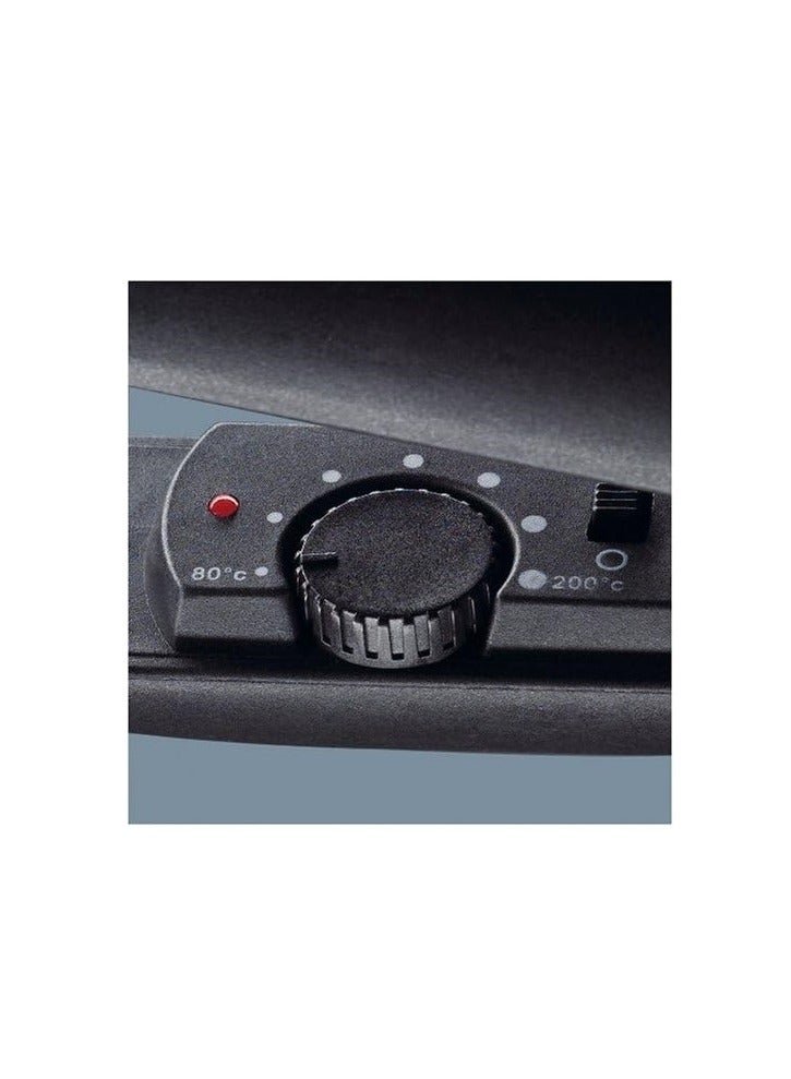 German Severin 40W Hair Straightener - HC 6814 Straightening Up To 200°C Temperature With Fast Heat Black