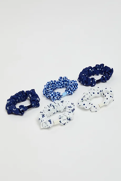 أر أند بي 5 Pack Printed Scrunchies