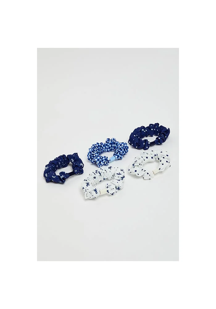 5 Pack Printed Scrunchies