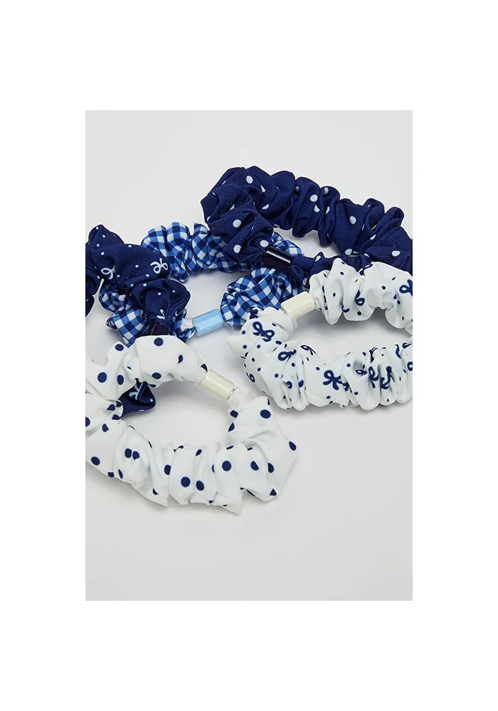 R&b  5 Pack Printed Scrunchies for Women | Best Price UAE