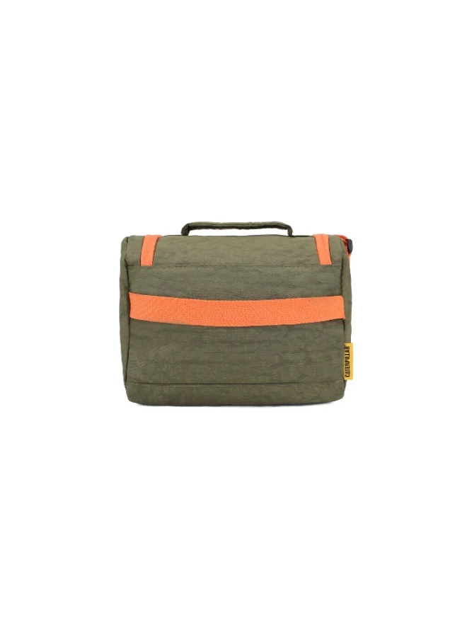 كاتربلر CAT Lunch Bag – 100% Polyester, 5L Capacity, Adjustable Shoulder Strap – Green/Orange