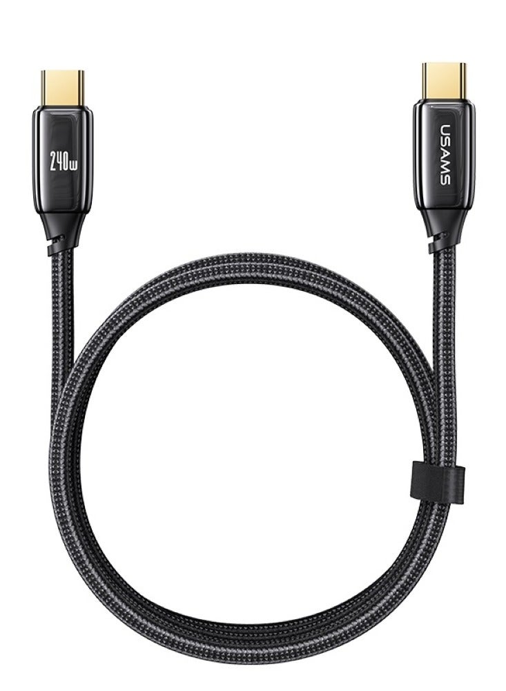 أوسامس كابل شاحن USB C بقوة 240 واط بطول 2 متر، كابل PD 3.1 من النوع إلى النوع C، سلك USB C للشحن السريع، نقل بيانات بسرعة 480 ميجابت في الثانية لجهاز MacBook Pro M3، iPad Pro 2022/Air 5، HP EliteBook، iPhone 16، Galaxy S24/S23 Ultra - Image 2