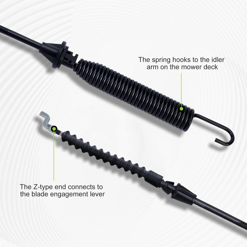 Harbot LTX 1045 Deck Engagement Cable for Cub Cadet LTX 1040 LTX 1042 LTX 1045 LTX 1046 Troy Bilt TB2246 Riding Lawn Mower Replace 946-04618C Pto Cable - Image 5
