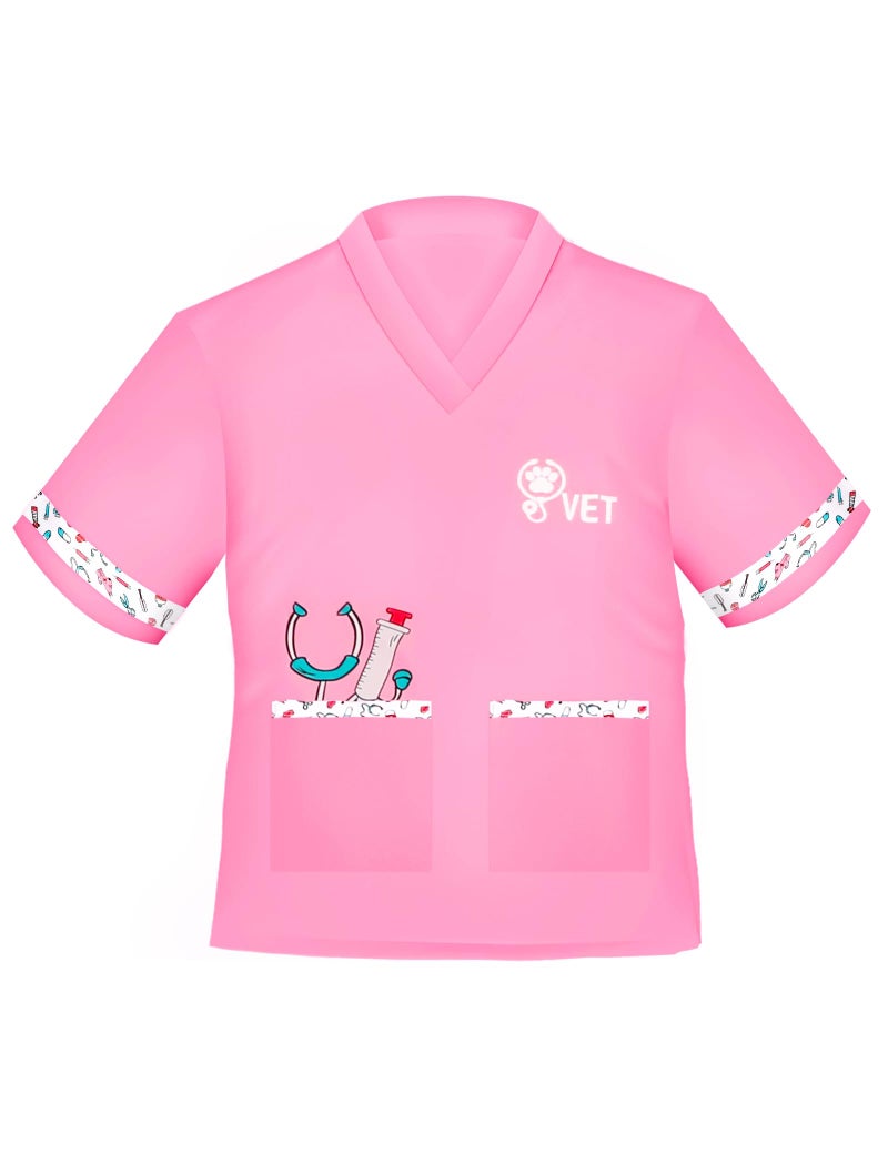 ANPHILE Kids Veterinarian Costume, Kids Doctor Vet Costume Outfit Pretend Play Dress Up Set for Career Day - Image 3